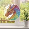 Dragon Hanging Diamond Art Kit for Adults – Stained Glass Crystal DIY Ornament, Double-Sided Gem Art, 8.3x8.3 Inch Wall & Window Decor